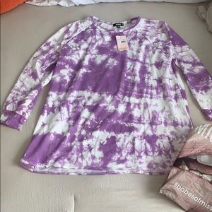 NWT Missguided Oversized Sweater Dress Tie Dye